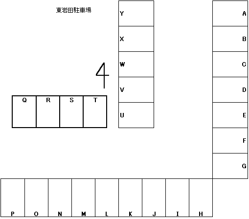 宮林 東岩田駐車場の駐車配置図