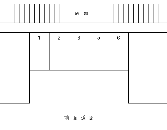 桃山町ガレージの駐車配置図