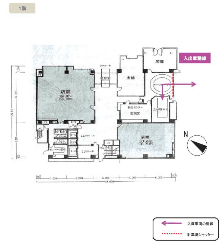 NBF小川町ビルディングの駐車配置図