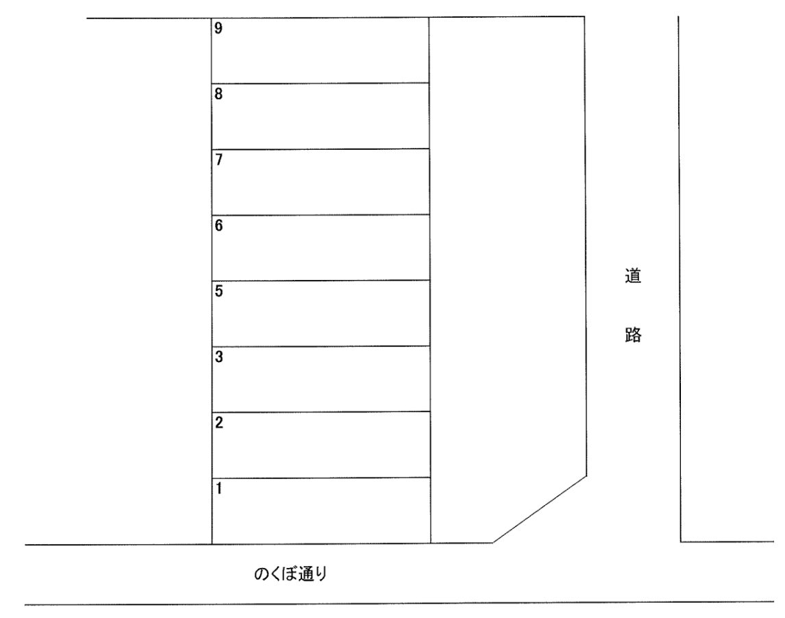栗原野久保通り駐車場の駐車配置図