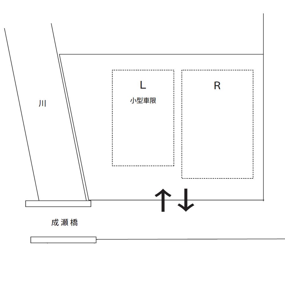 成瀬橋駐車場の駐車配置図