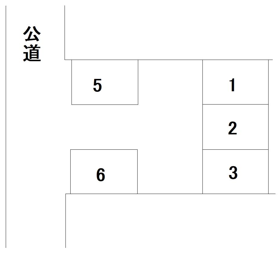 南原月極駐車場の駐車配置図