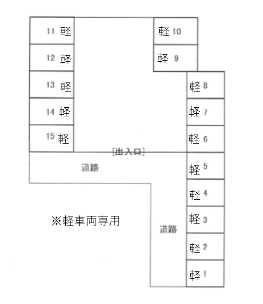 畑田町駐車場の駐車配置図