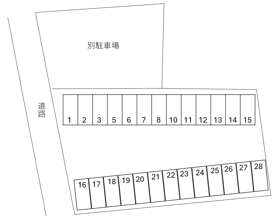 五軒町第七の駐車配置図