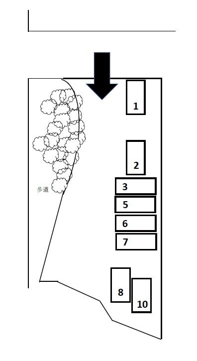 高田東第1駐車場の駐車配置図