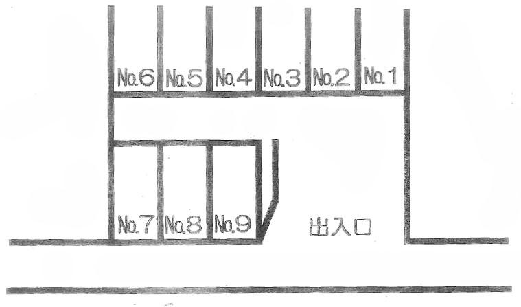 木下駐車場の駐車配置図