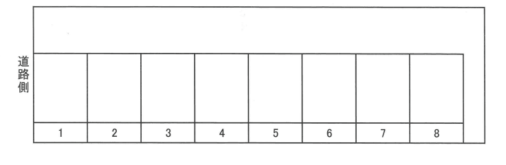 福久パーキングの駐車配置図