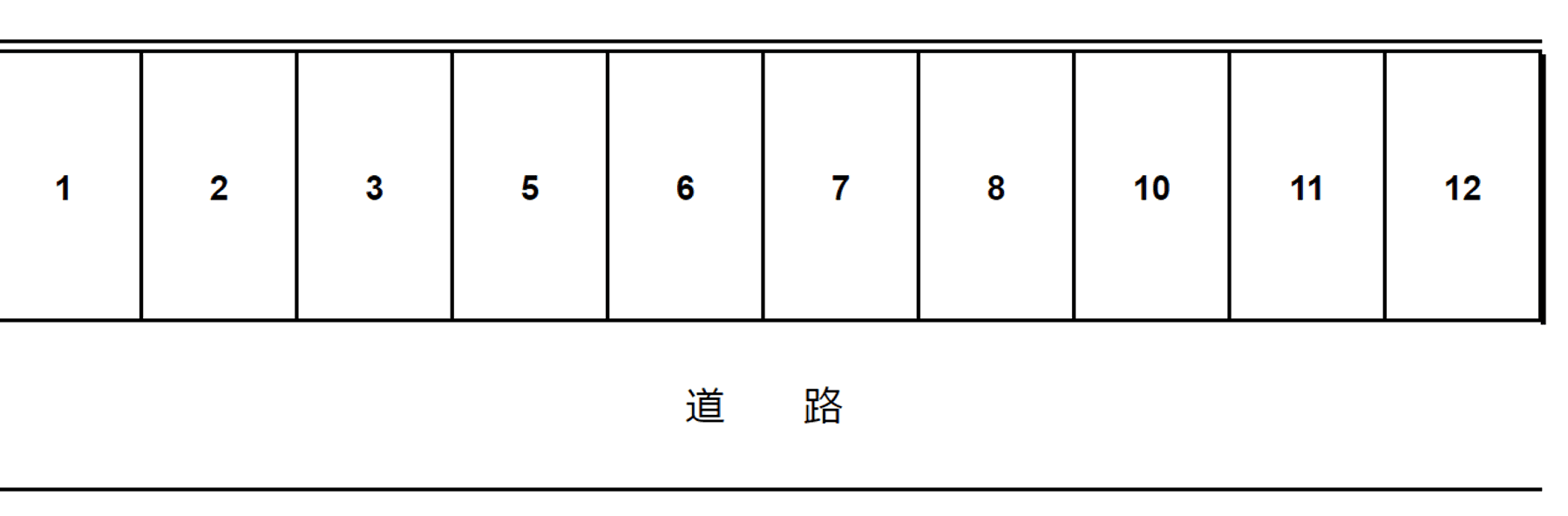 北月極駐車場(原6丁目)の駐車配置図