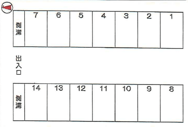 つかさ駐車場の駐車配置図
