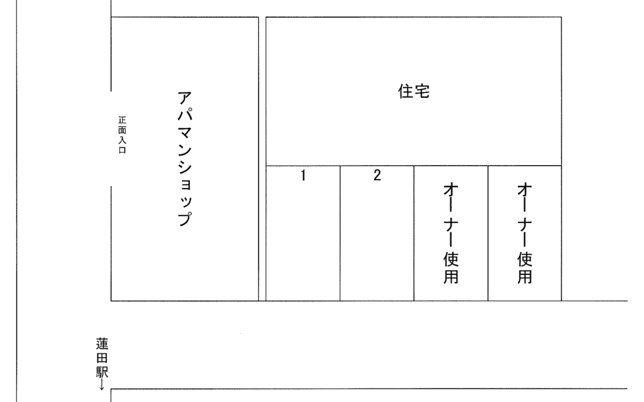 黒須東6丁目駐車場の駐車配置図