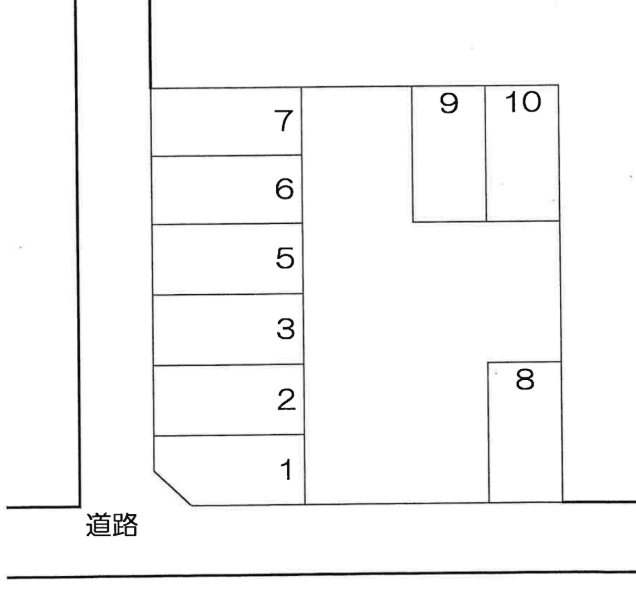 第6小川駐車場の駐車配置図