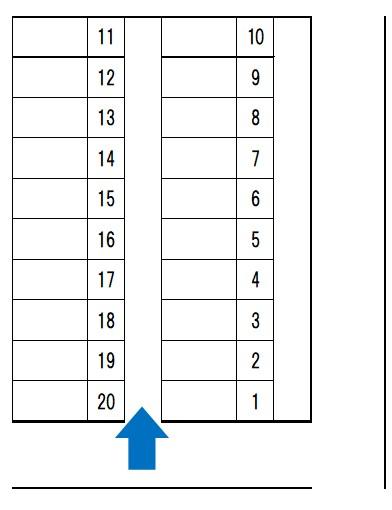 第2シルク駐車場の駐車配置図