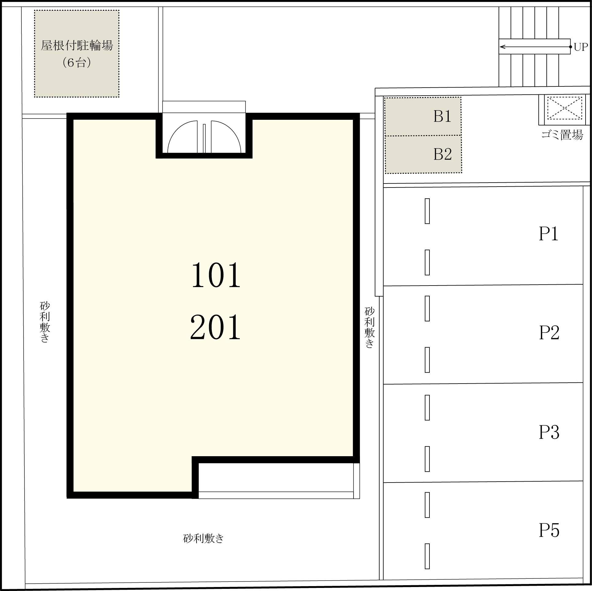 リブリ・かなもりひがし駐車場の駐車配置図