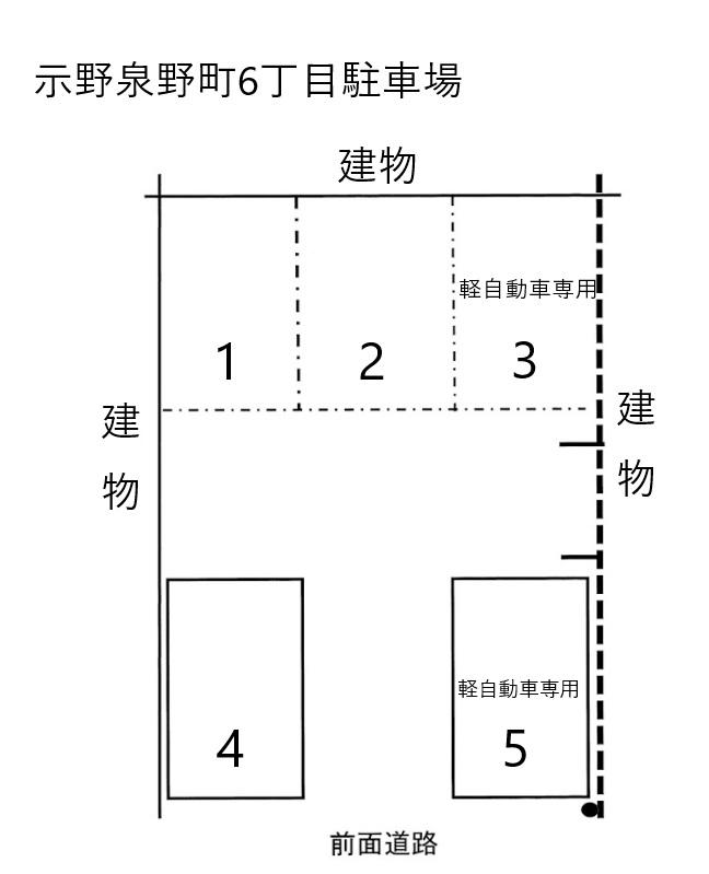 示野泉野町6丁目駐車場の駐車配置図