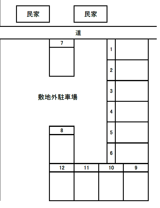 エレガンス京町 外貸駐車場の駐車配置図