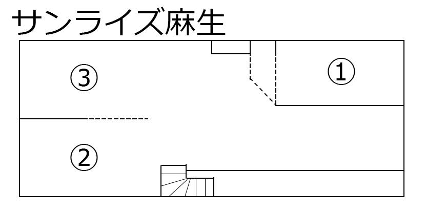 サンライズ麻生の駐車配置図