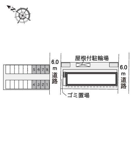 エクセラン(30221) 敷地外駐車場の駐車配置図