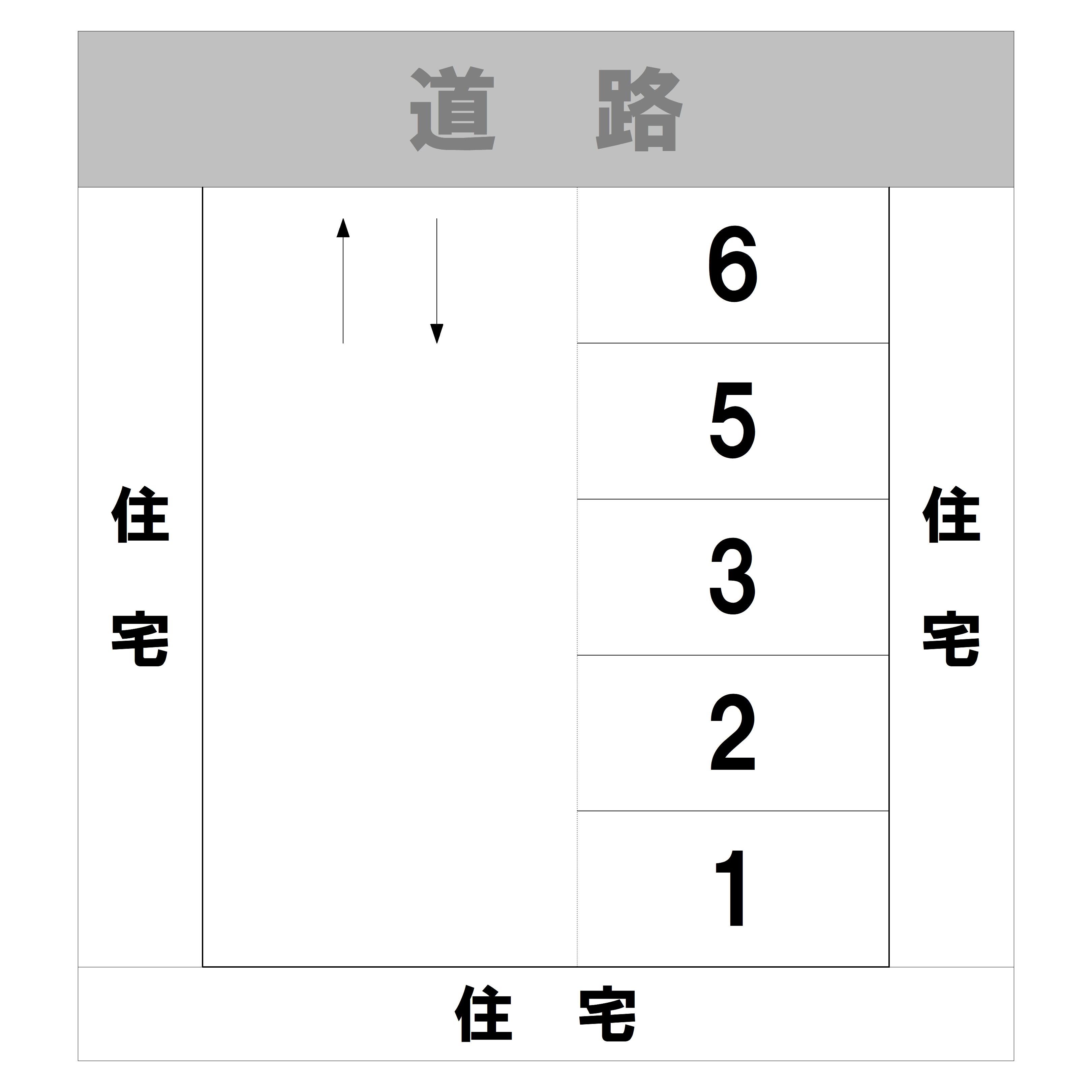 西田パーキングの駐車配置図