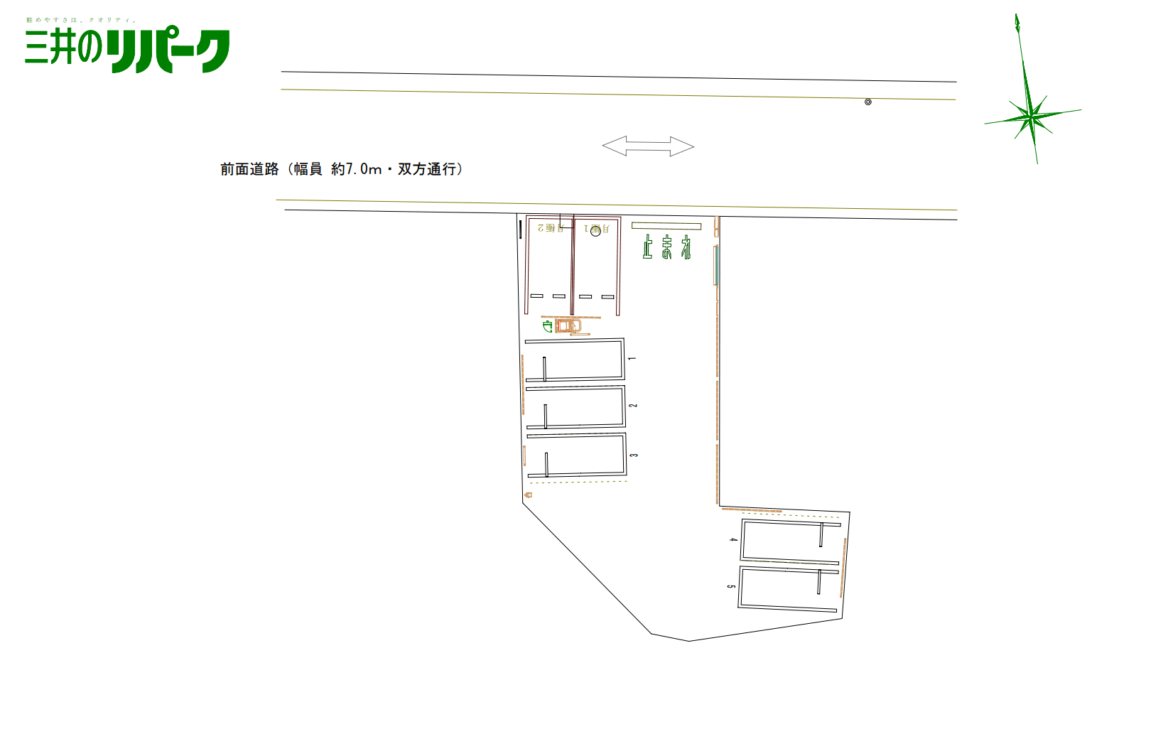 長野七瀬第4の駐車配置図