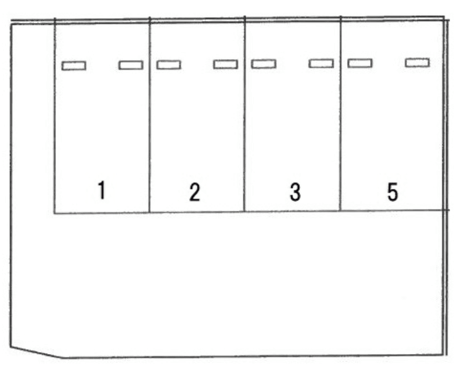 開田1丁目 第二ガレージの駐車配置図