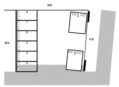 高塚町 KT29 駐車場の駐車配置図