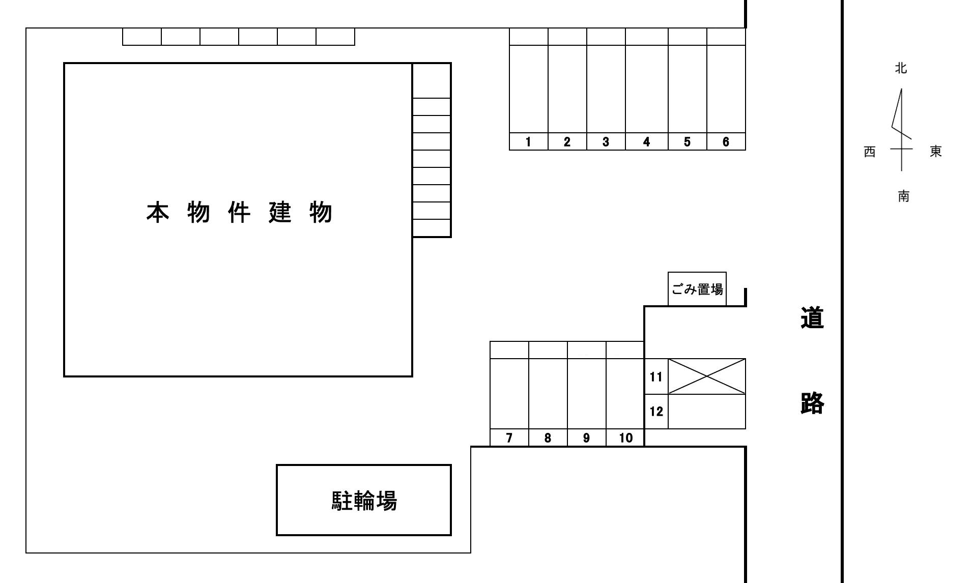 ファルコン壬生の駐車配置図