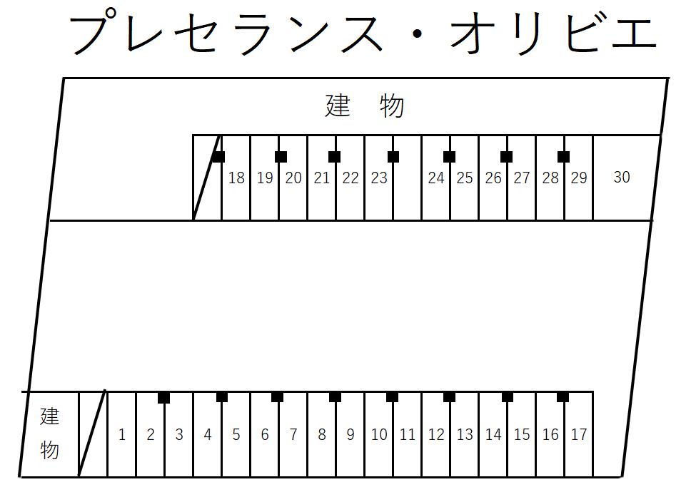 プレセランス・オリビエの駐車配置図