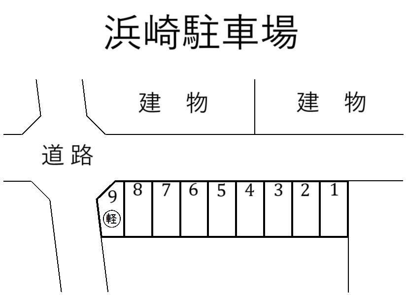浜崎駐車場の駐車配置図