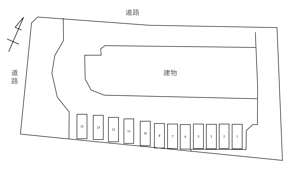 21club別駐車場の駐車配置図