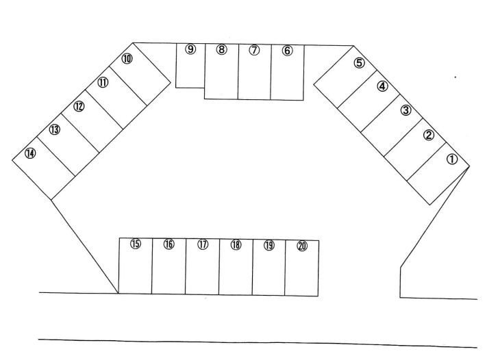 石打駐車場の駐車配置図