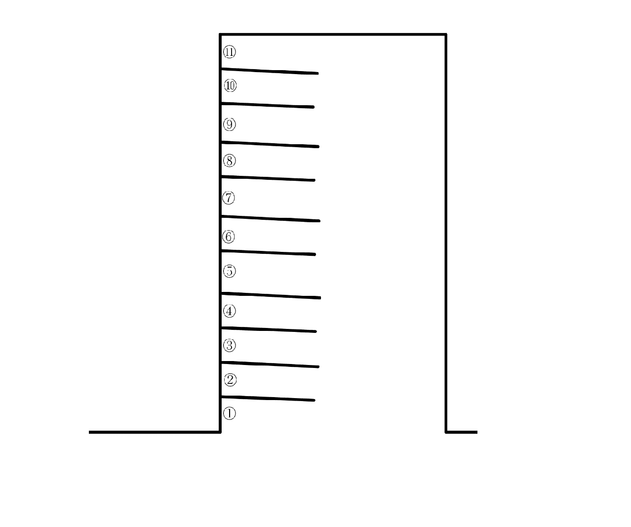 マルヨシ駐車場の駐車配置図