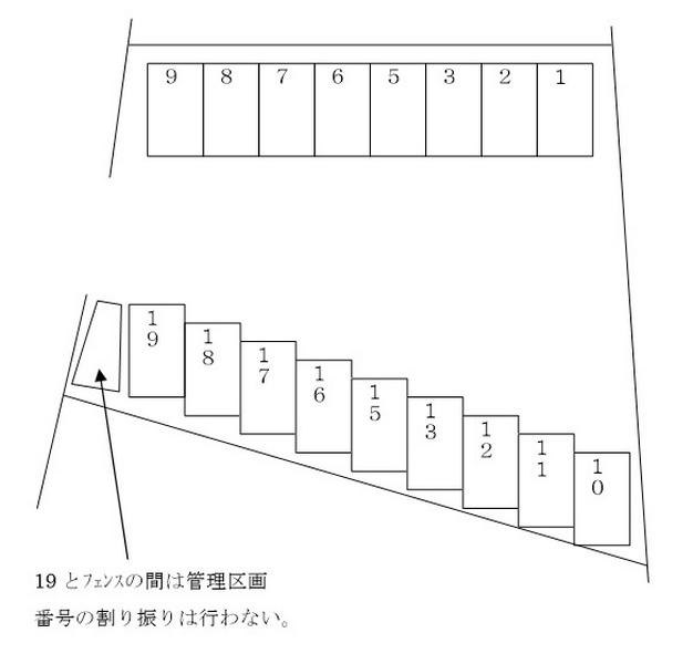 宮崎パーキングの駐車配置図