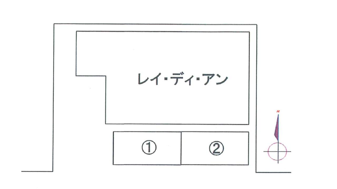 レイ・ディ・アン敷地内駐車場の駐車配置図