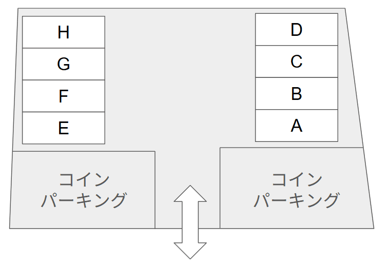 オレンジカーパーク760の駐車配置図