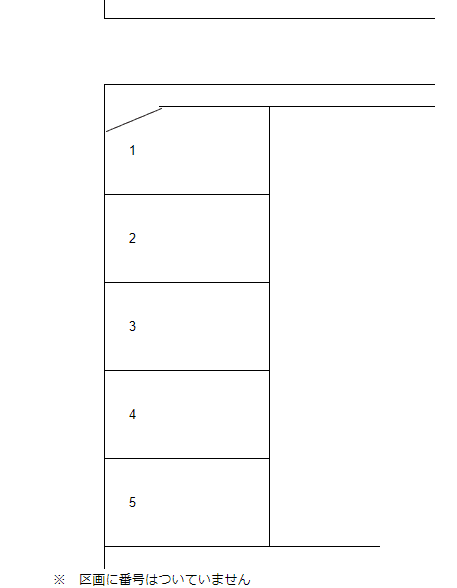 西川駐車場の駐車配置図