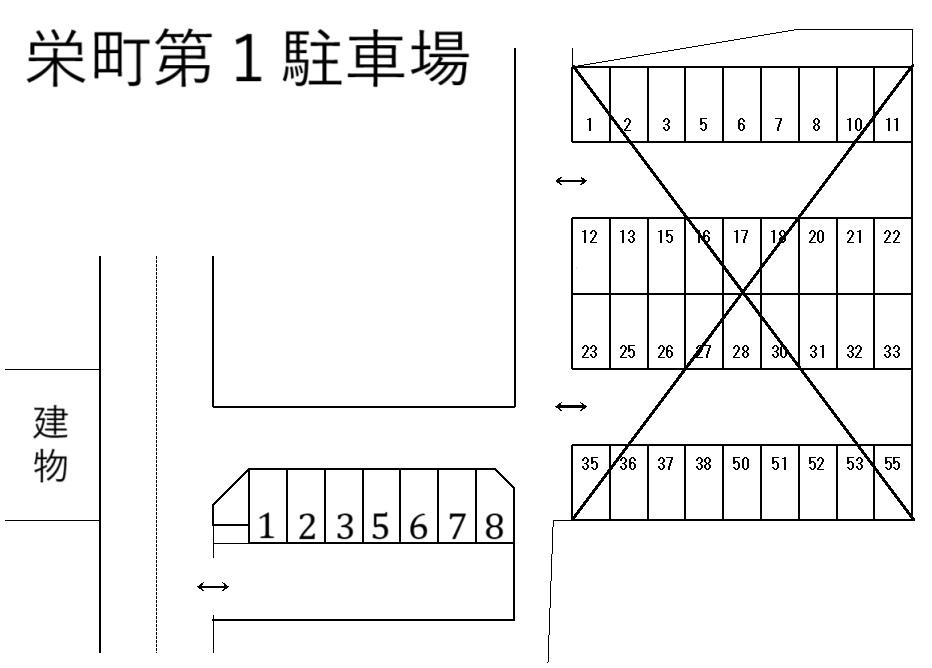 栄町第1駐車場の駐車配置図