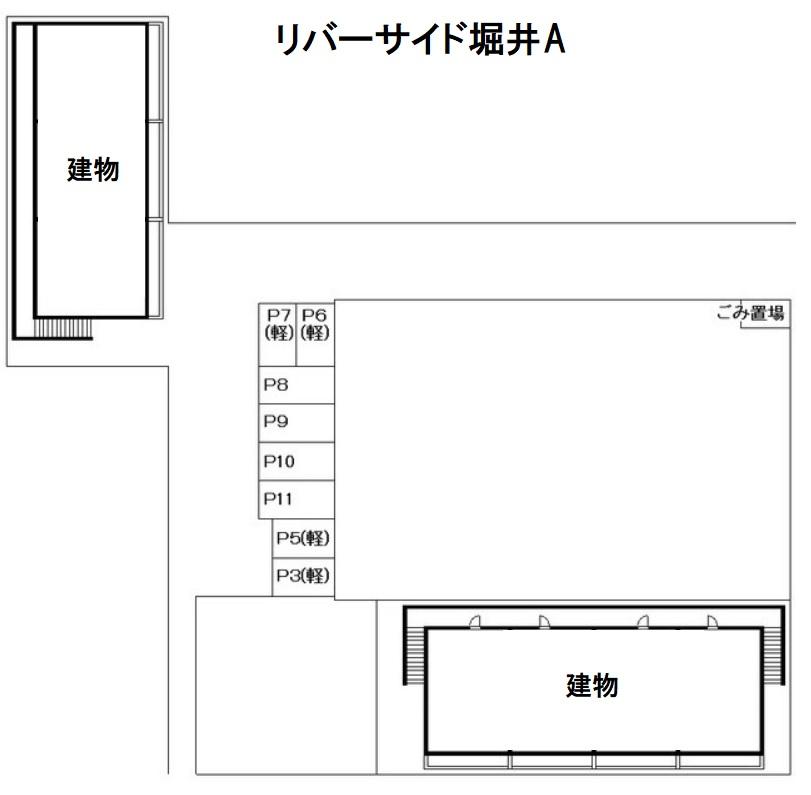 リバーサイド堀井Aの駐車配置図