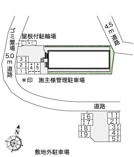 屋敷添(37446)の駐車配置図
