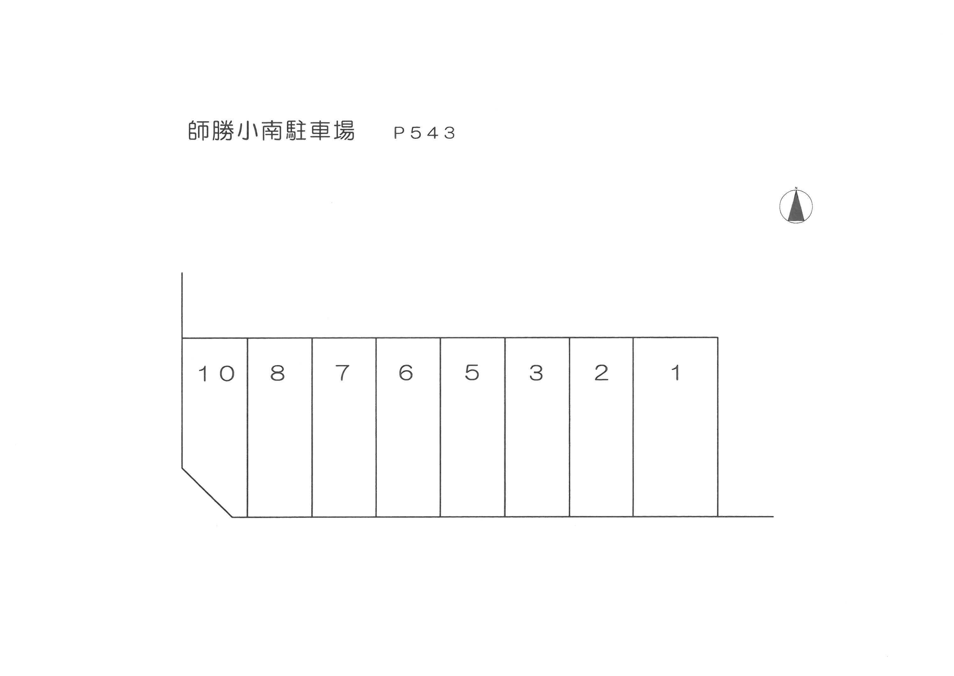 師勝小南駐車場の駐車配置図