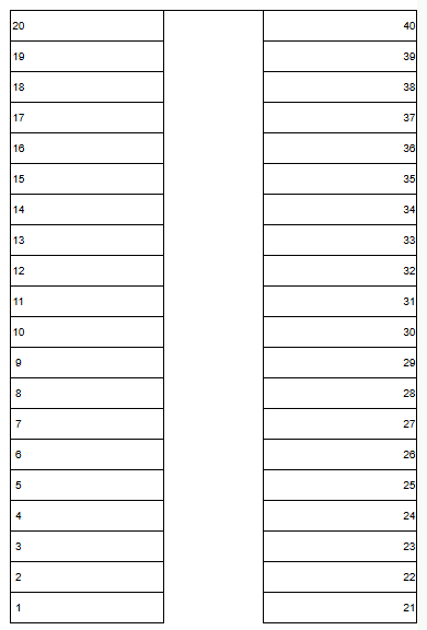 秋山駐車場の駐車配置図