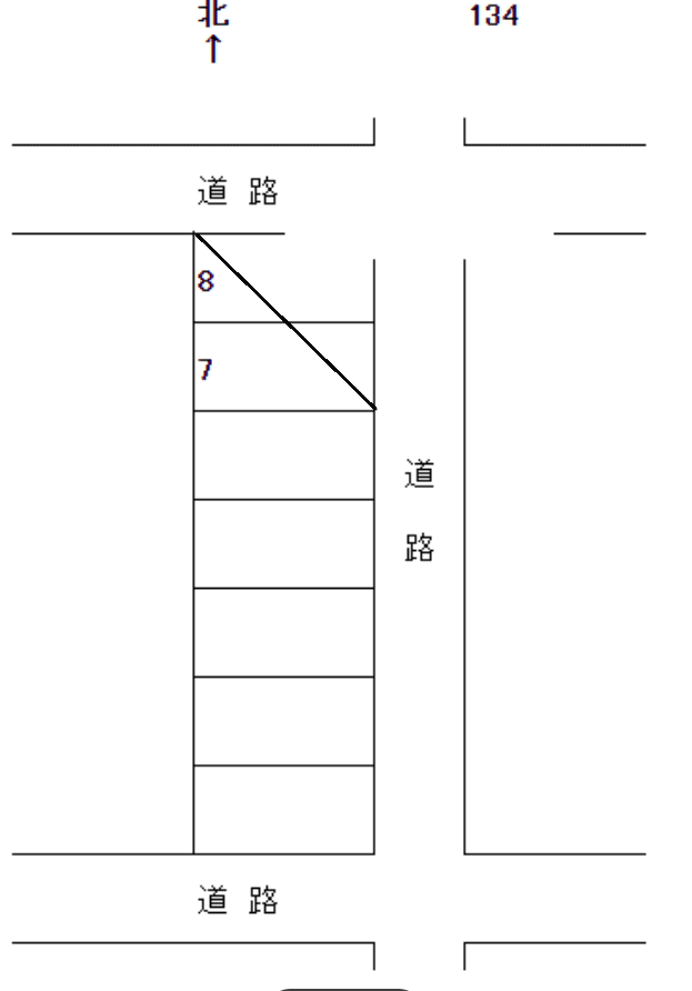 岩倉-134の駐車配置図