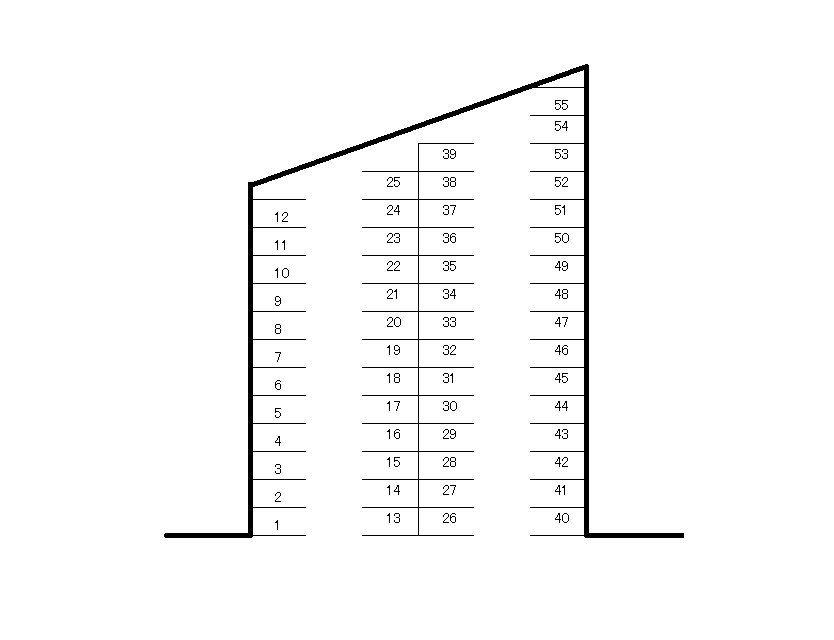 甲突パーキングの駐車配置図