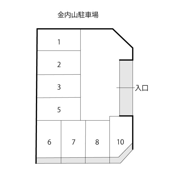 金内山駐車場の駐車配置図