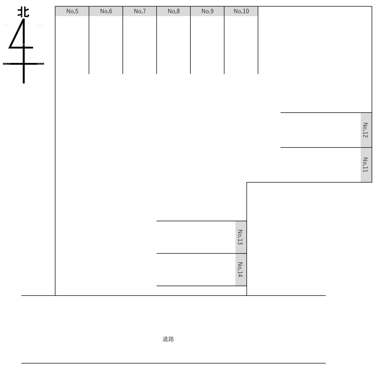 永楽町駐車場の駐車配置図