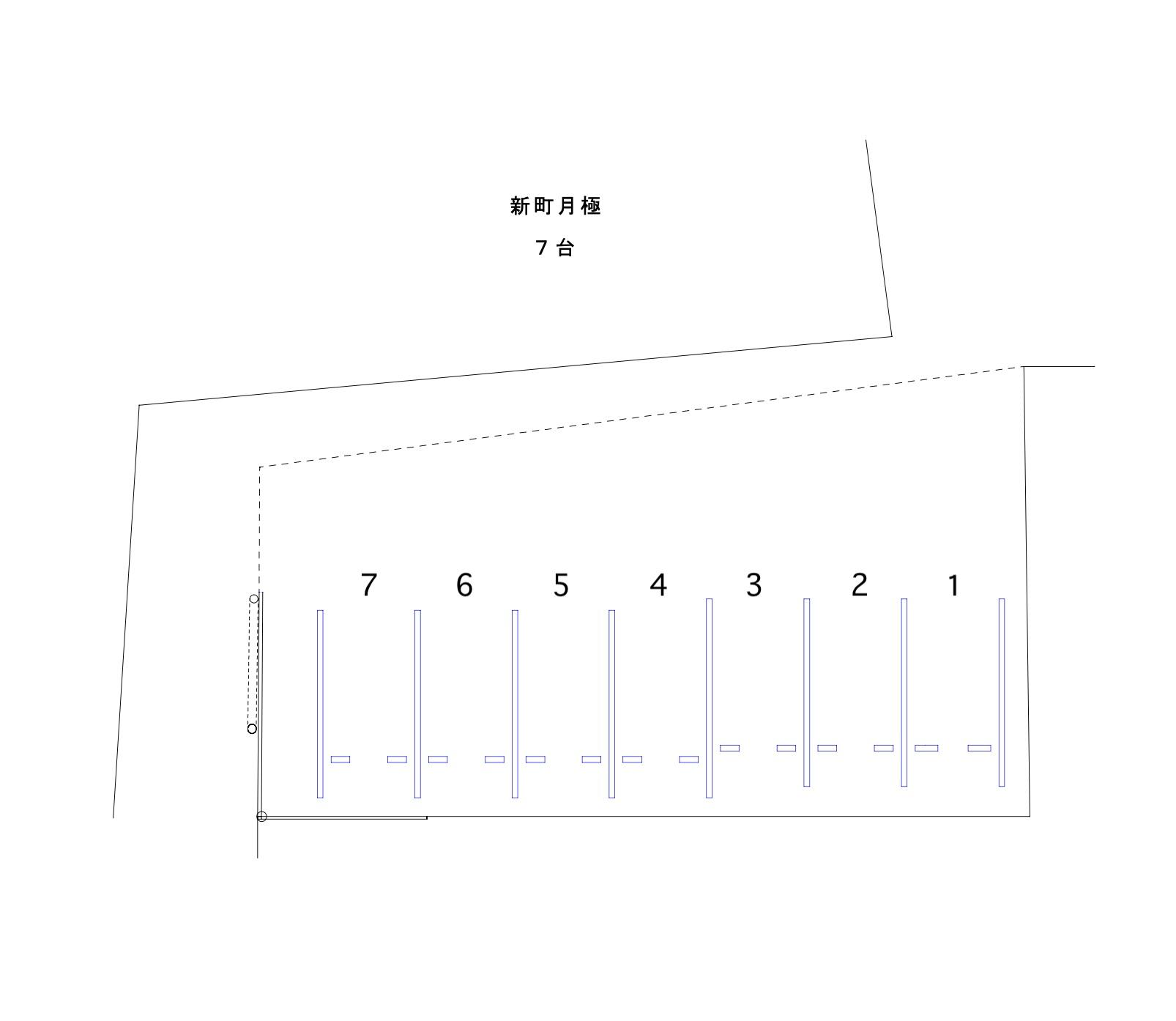 新町月極駐車場の駐車配置図