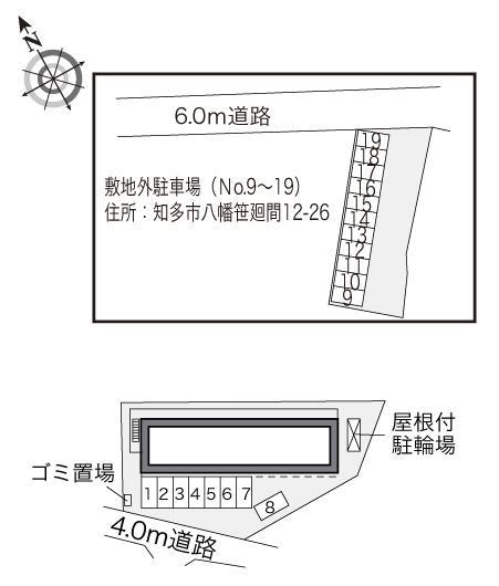 笹廻間(33686)の駐車配置図