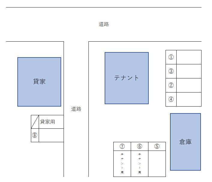 藤野駐車場の駐車配置図