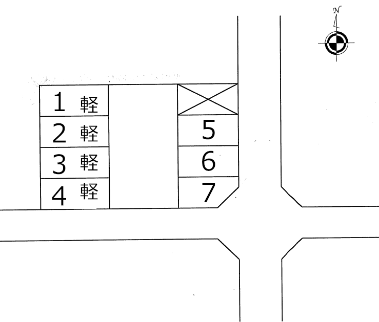 三光パークNo.37の駐車配置図