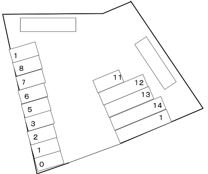 コンフォール唐栗の駐車配置図