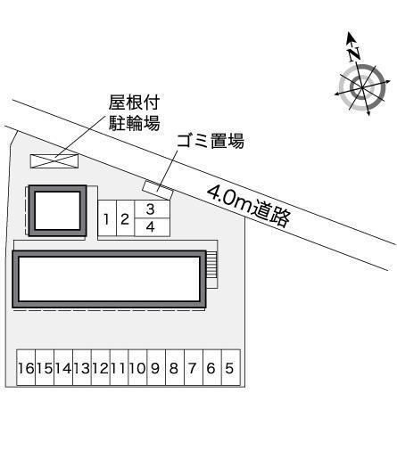 ユリハウス都府楼南(38777)の駐車配置図